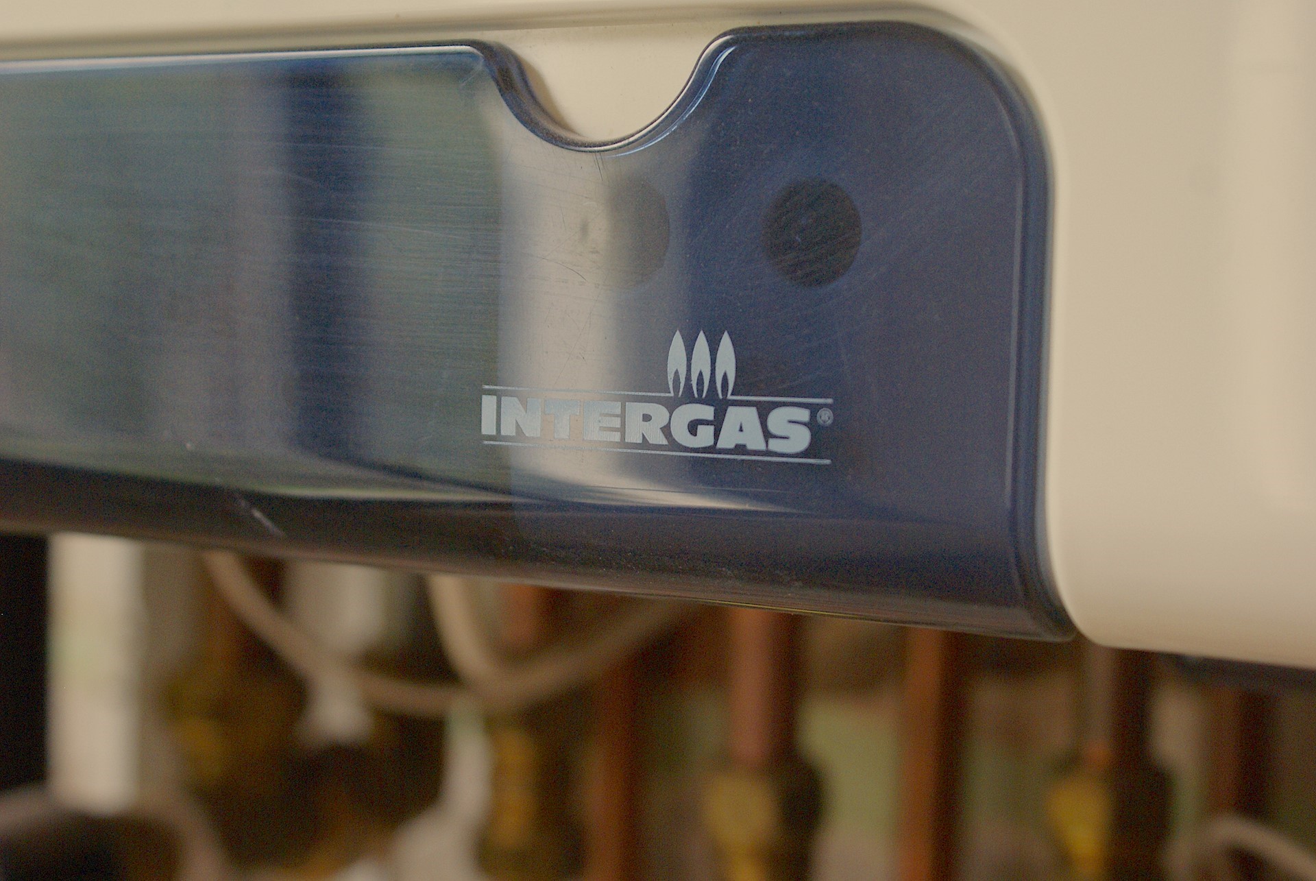 Logo intergas op cv ketel